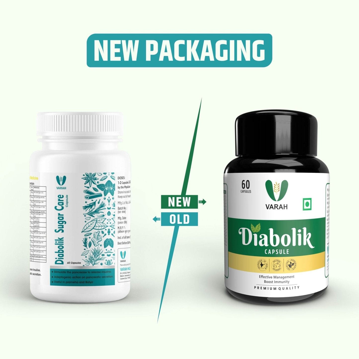 Diabolik Sugar Care Capsules | 60 Capsules - VARAH HEALTHCARE