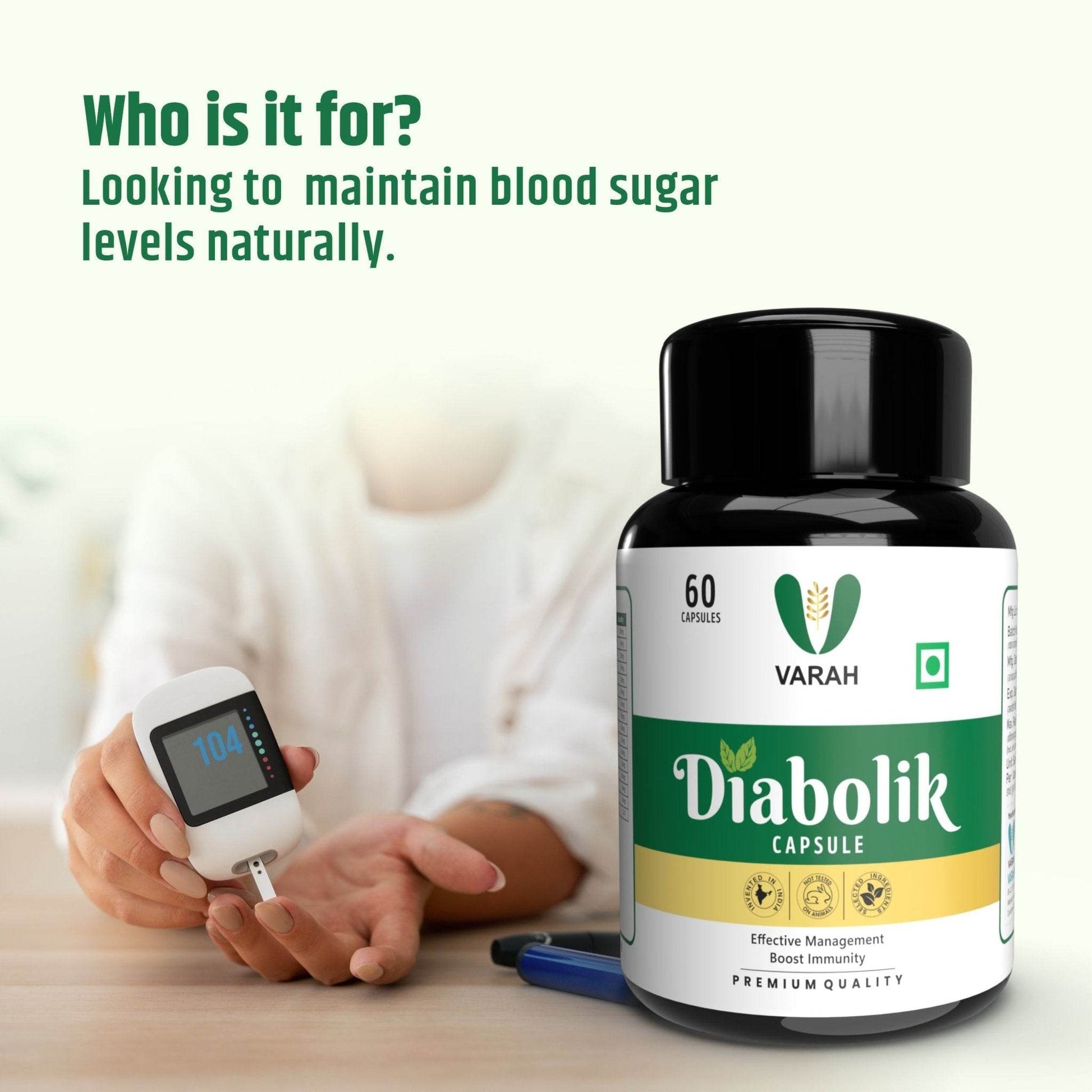 Diabolik Sugar Care Capsules | 60 Capsules - VARAH HEALTHCARE