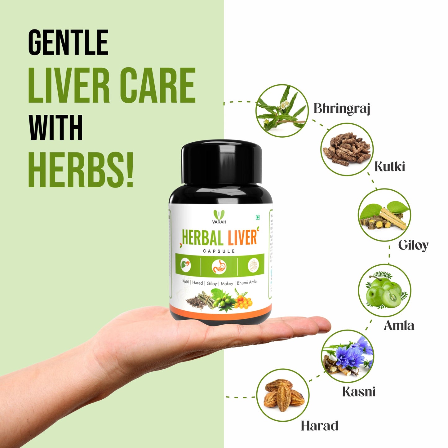 Herbal Liver Capsules | 60 Capsules - VARAH HEALTHCARE