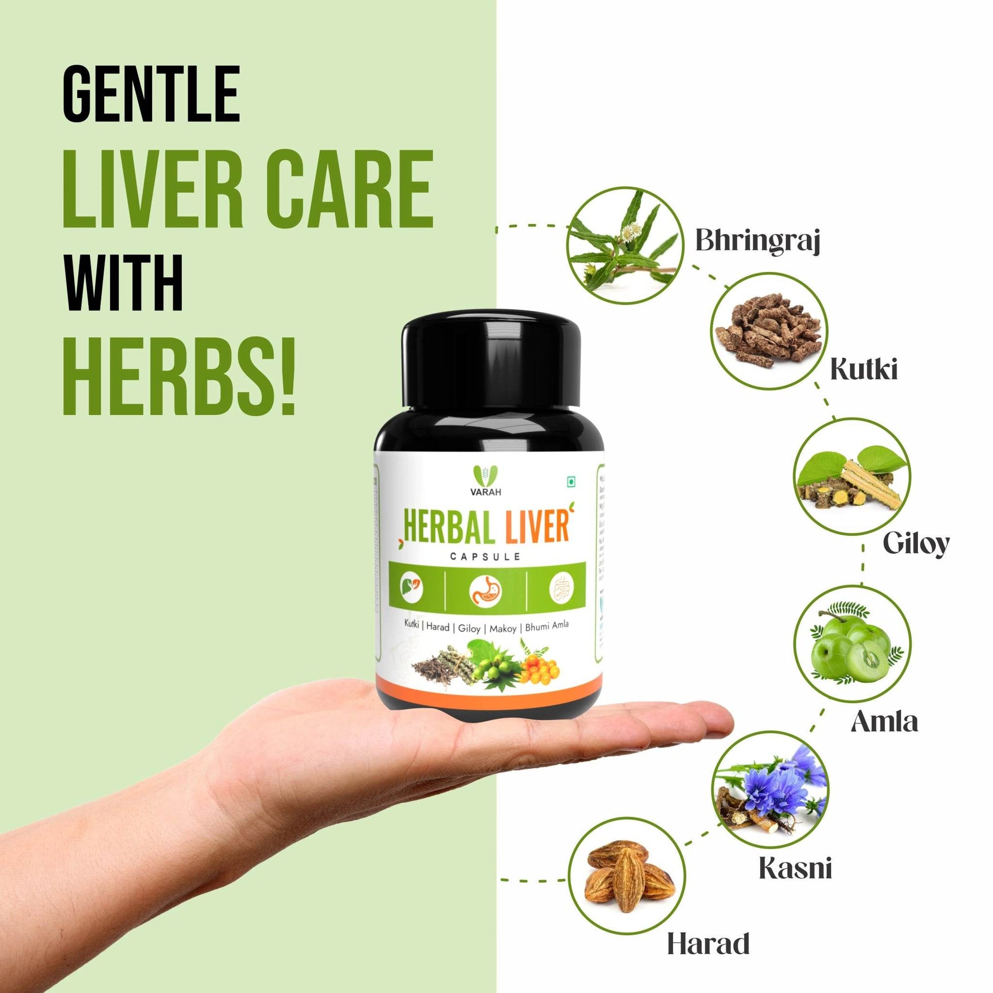 Herbal Liver Capsules | 60 Capsules - VARAH HEALTHCARE