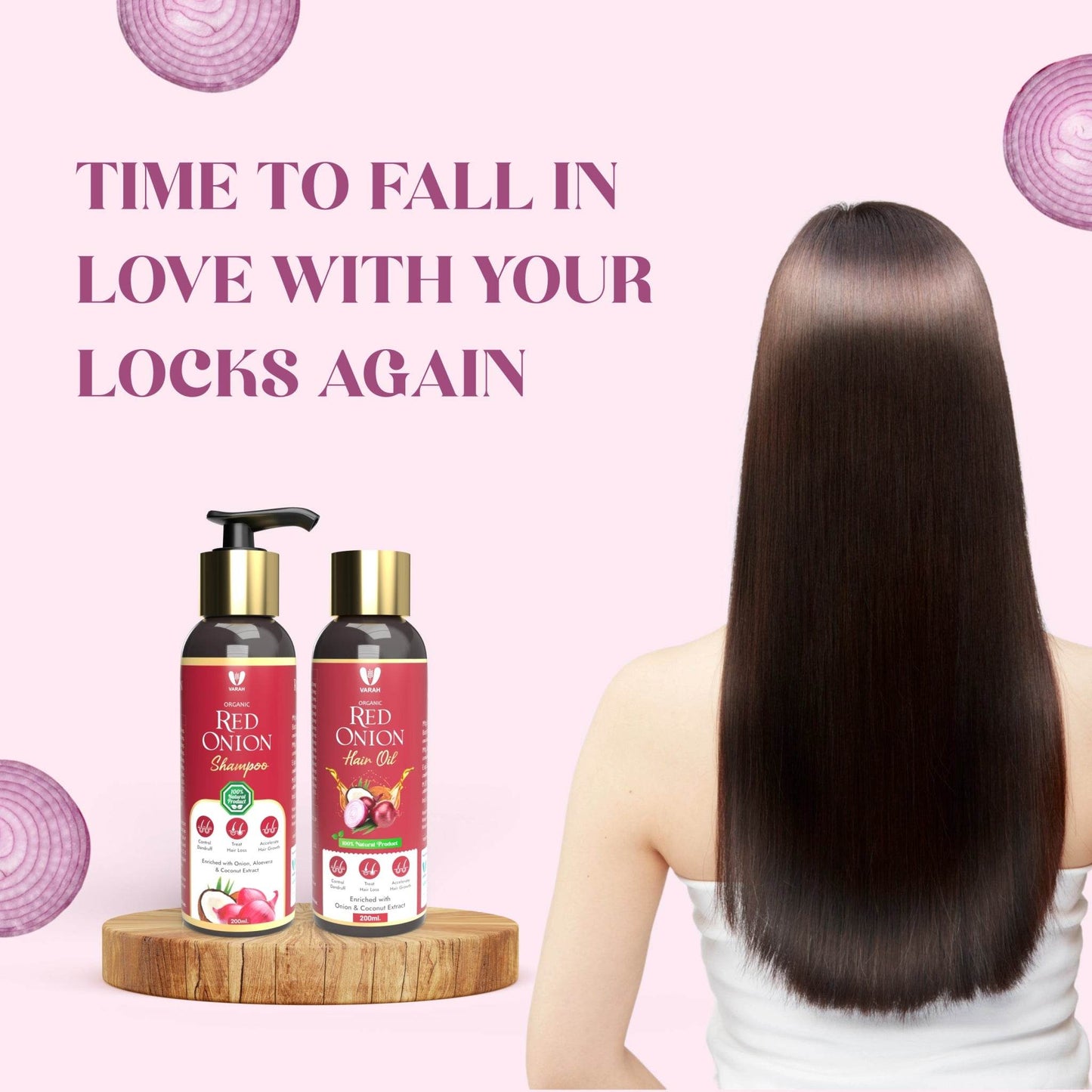 Onion Hair Oil & Onion Hair Shampoo Combo | 400 ML - VARAH HEALTHCARE