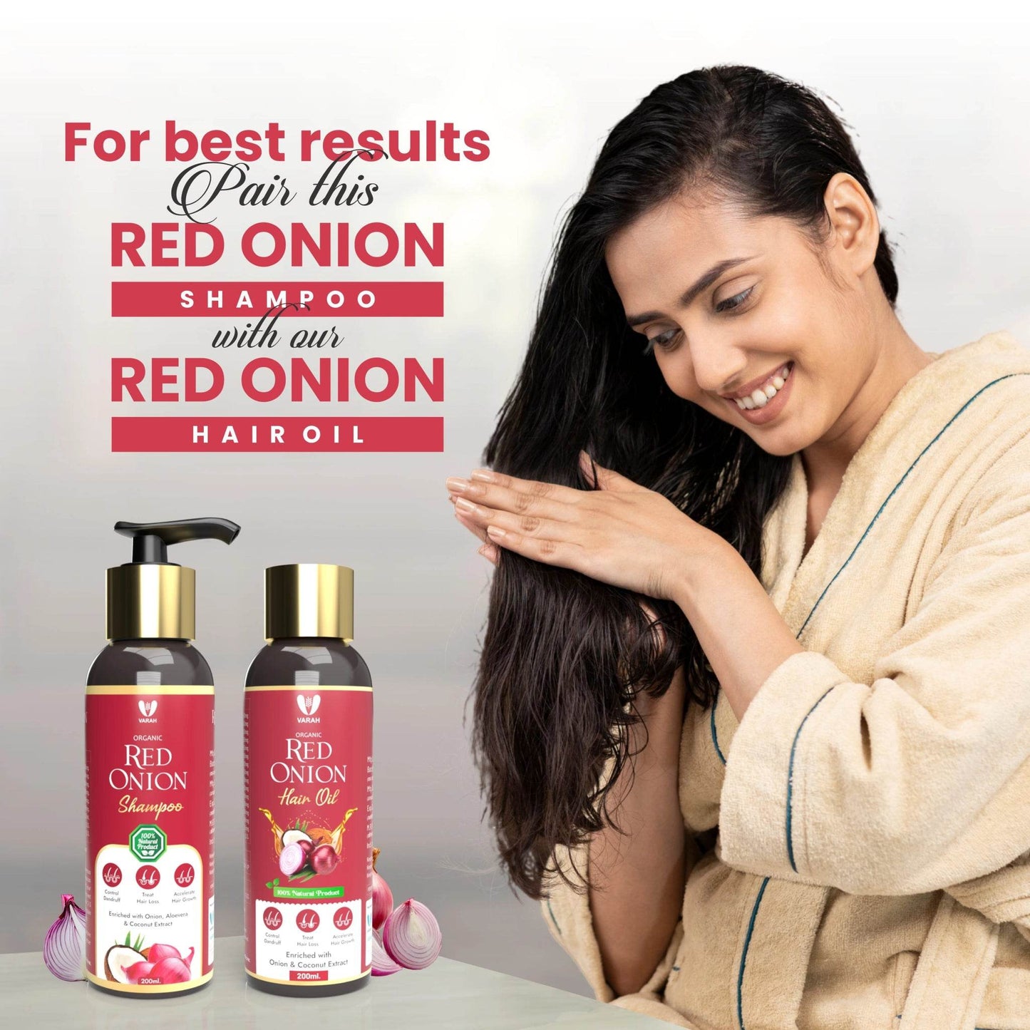 Onion Hair Shampoo | 200 ML - VARAH HEALTHCARE