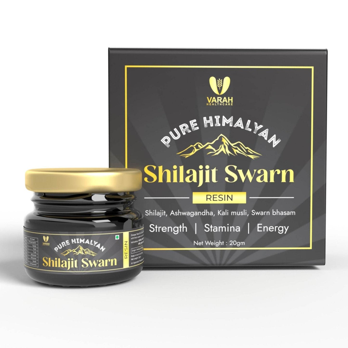 Shilajit Swarn Resin | 20 GM - VARAH HEALTHCARE