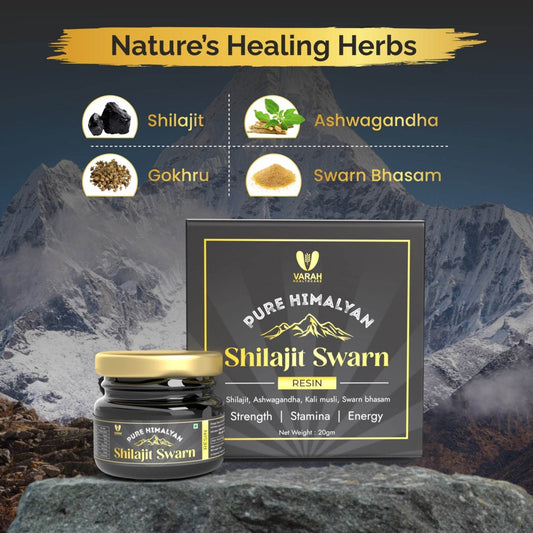 Shilajit Swarn Resin | 20 GM - VARAH HEALTHCARE
