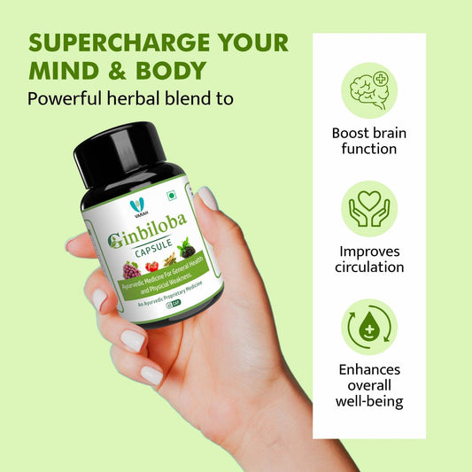Varah’s Ginbiloba | 60 Capsules - VARAH HEALTHCARE