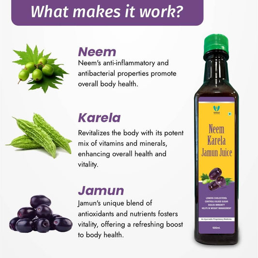 Varah’s Neem Karela Jamun Juice | 500 ML - VARAH HEALTHCARE