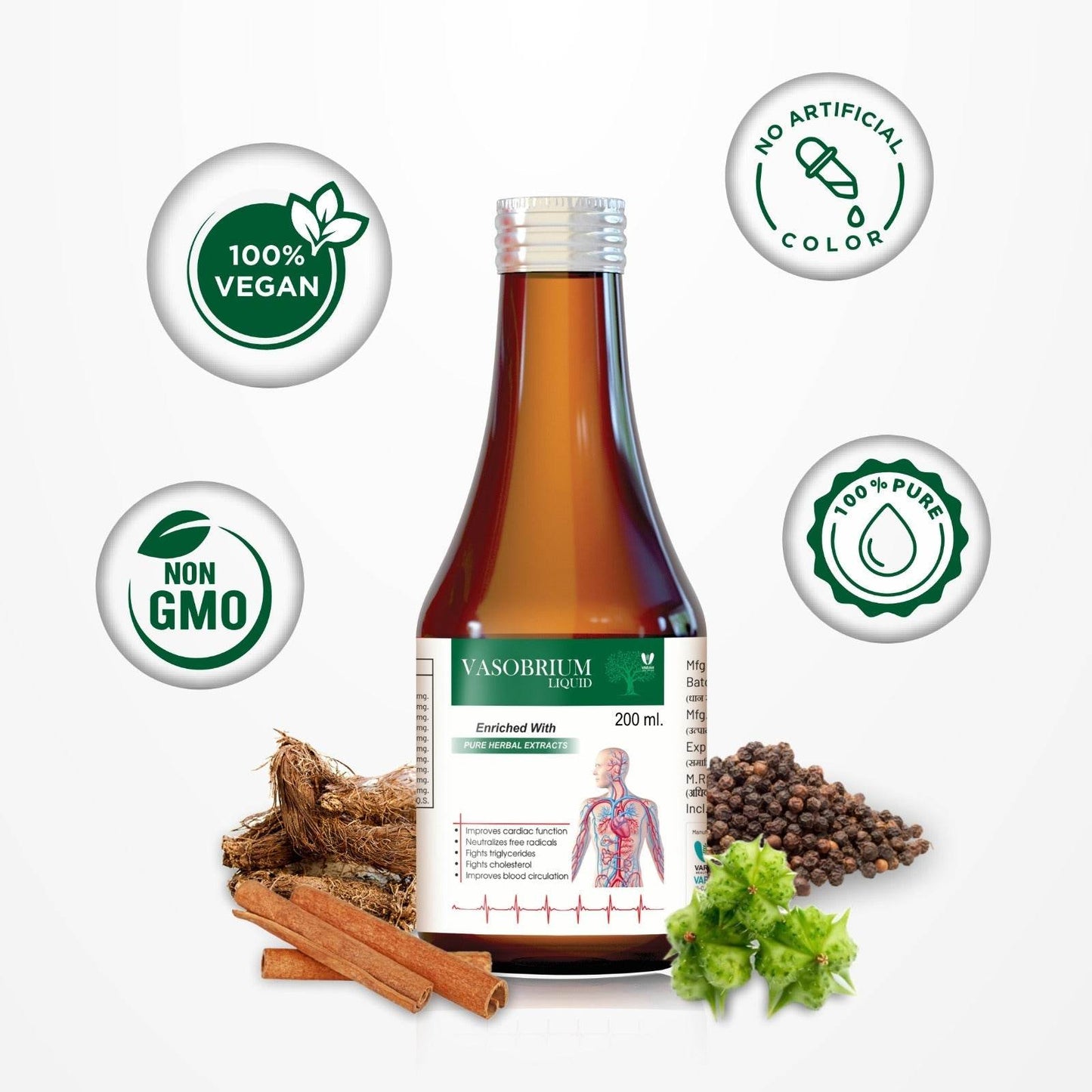 Vasobrium Syrup | 200 ML - VARAH HEALTHCARE