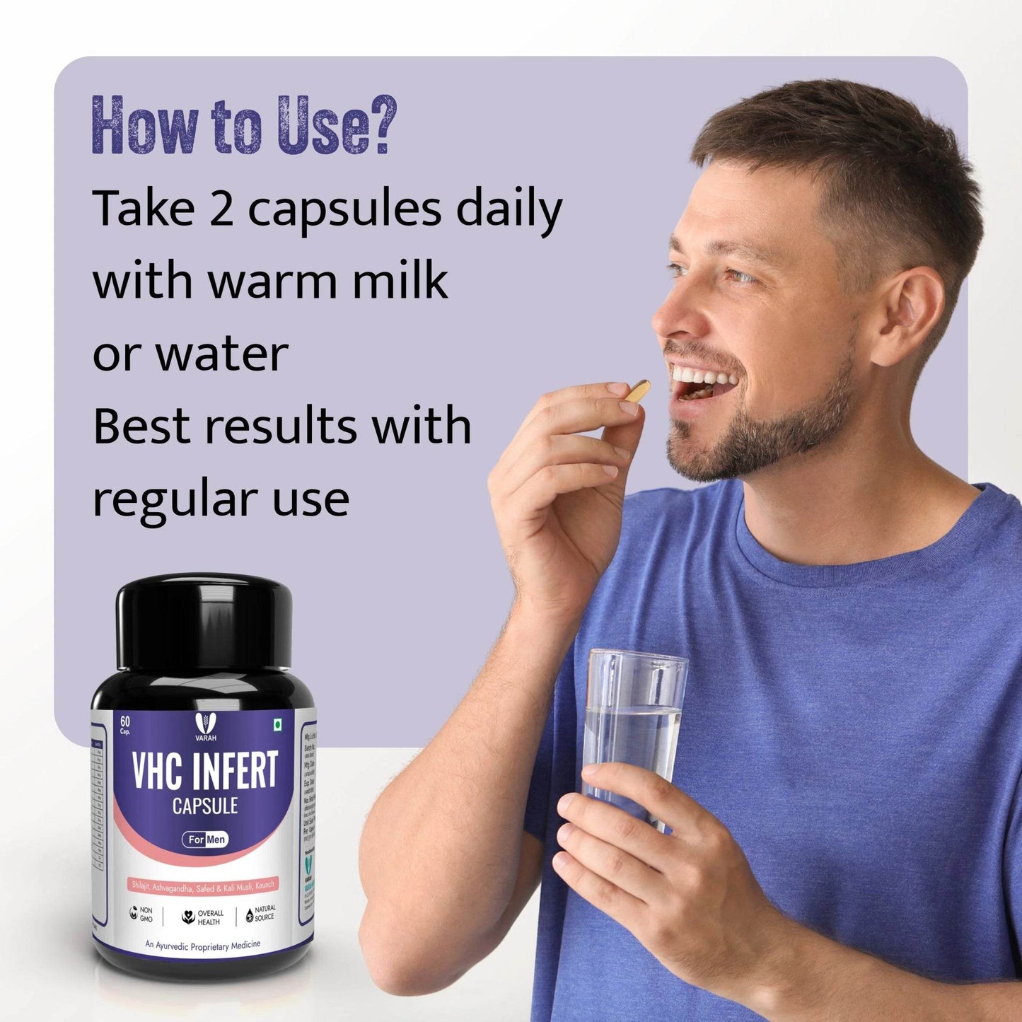 VHC Infert | 60 Capsules - VARAH HEALTHCARE