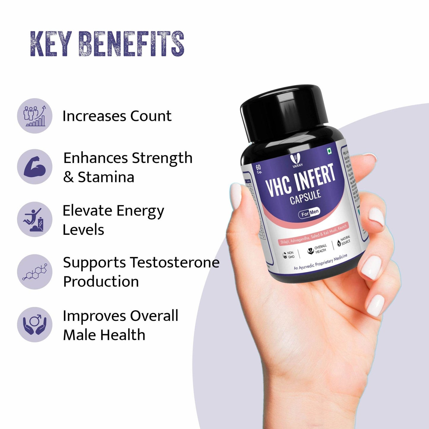 VHC Infert | 60 Capsules - VARAH HEALTHCARE