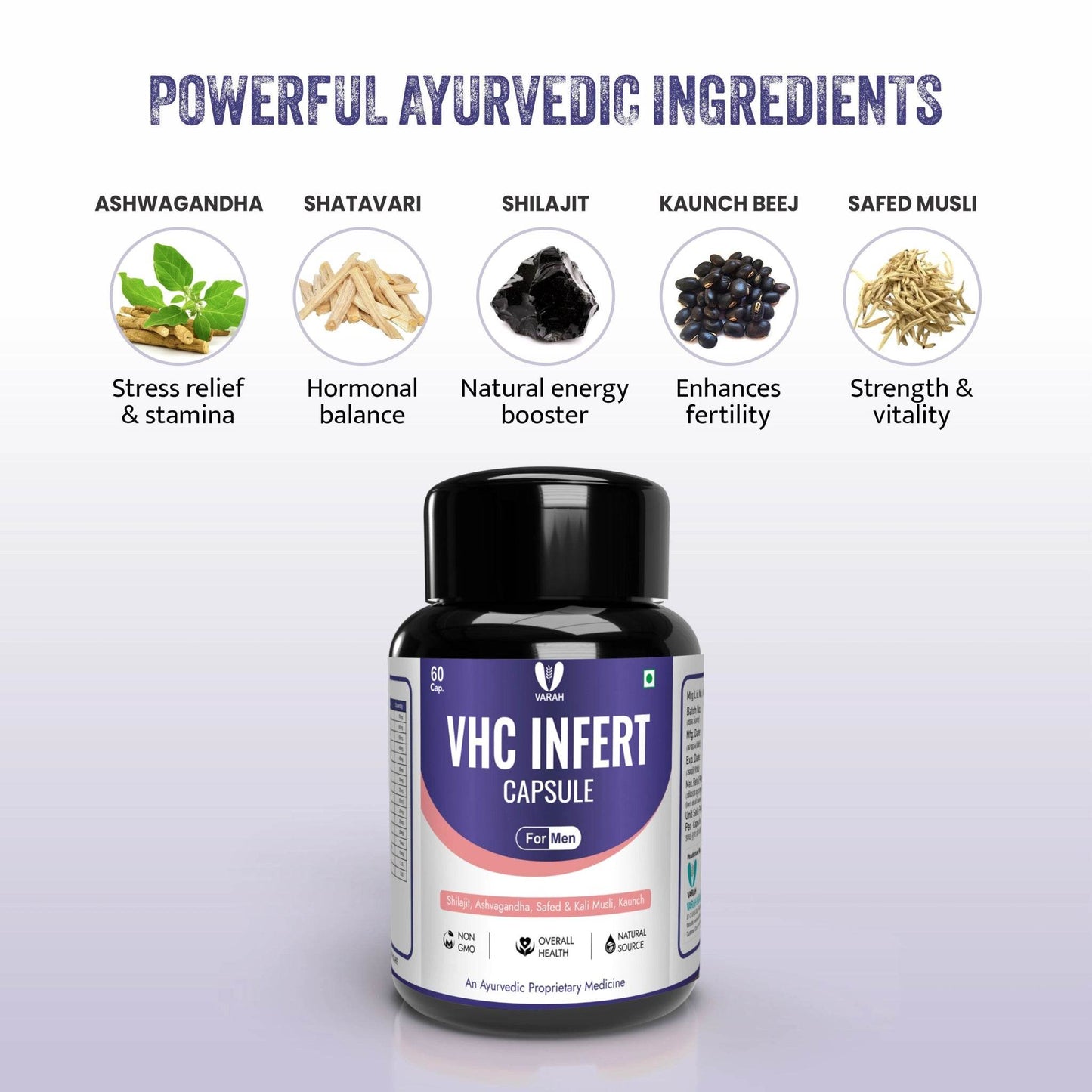 VHC Infert | 60 Capsules - VARAH HEALTHCARE
