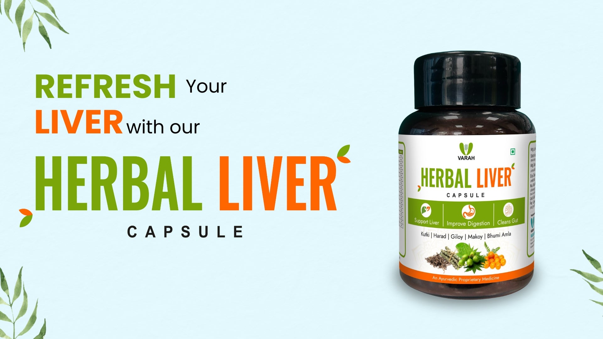 Load video: 1. Herbal liver capsule labeled in a bottle with organic ingredients for detox and cleanse.2. Bottle of herbal liver capsules made with natural plants for promoting liver health. 3. Natural herbal liver capsule supplement in a container, beneficial for detoxification and liver support.