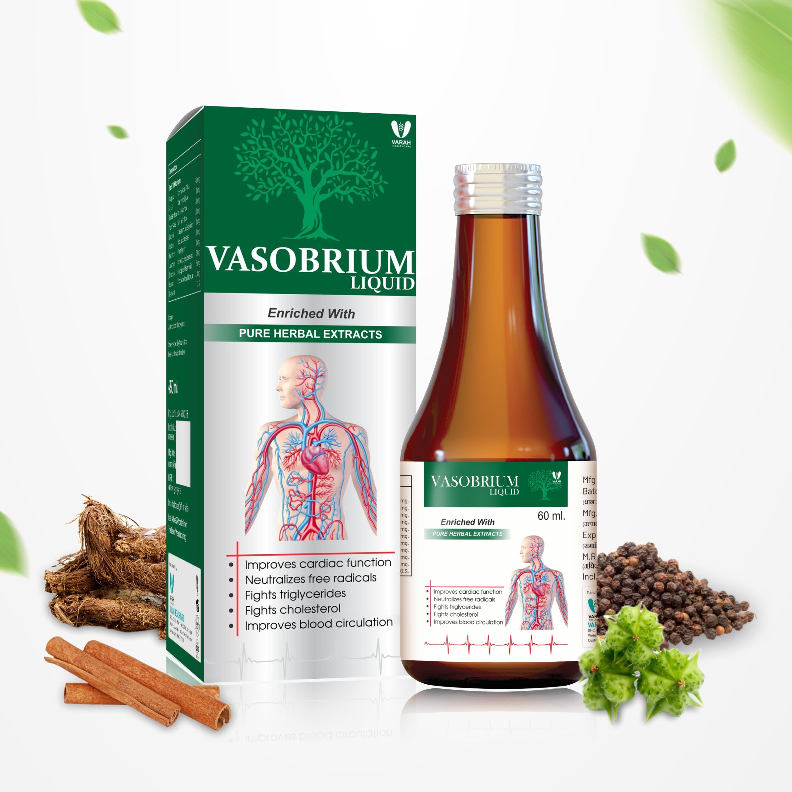 Vasobrium Liquid Ayurvedic Cardiovascular Support Bottle of 300 ML