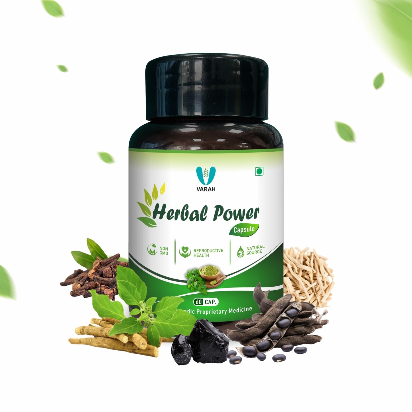 Herbal Power Capsules for Strength, Energy, Stamina & Overall Wellness