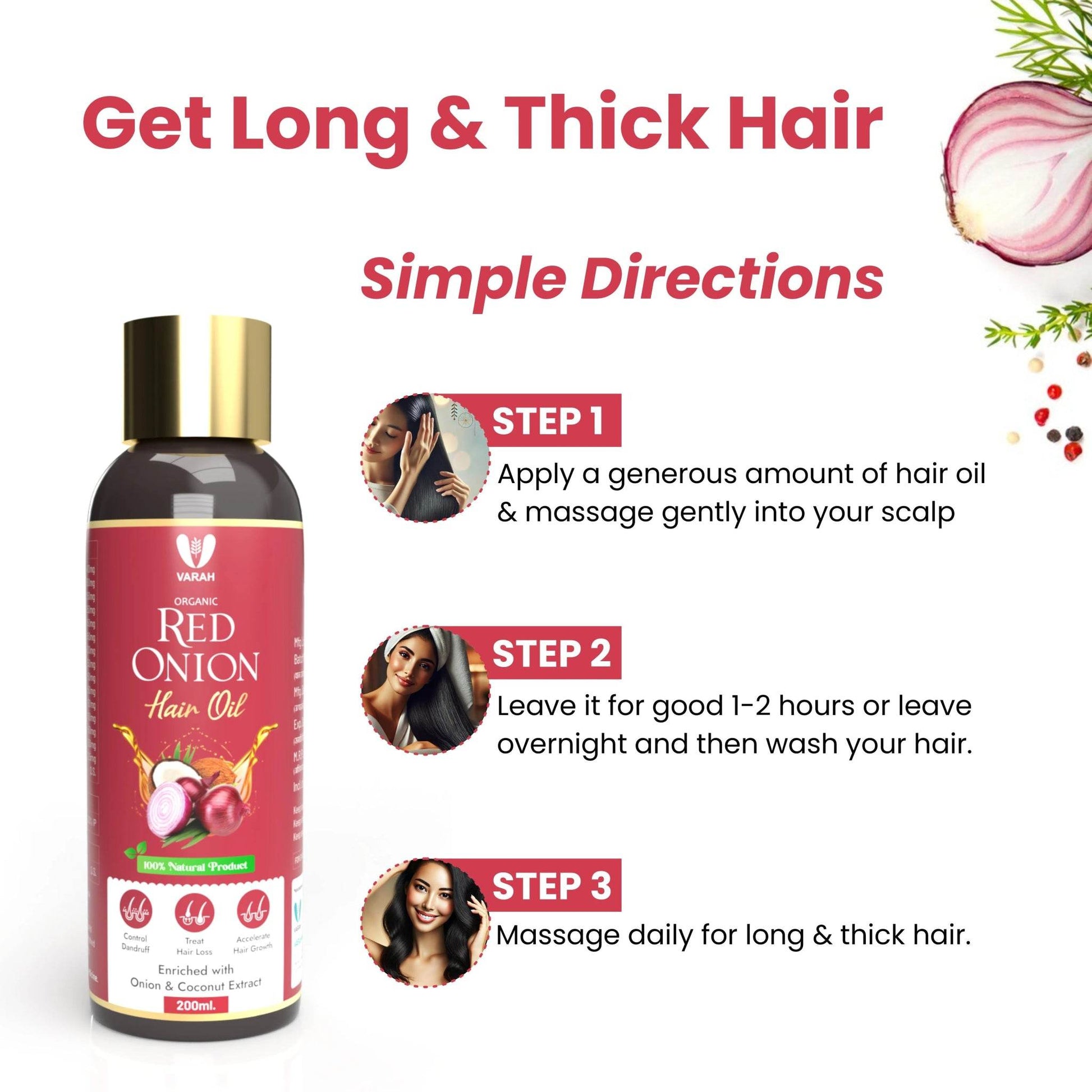 Onion Hair Oil | 200 ML - VARAH HEALTHCARE