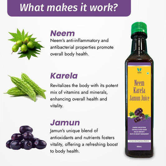 Varah’s Neem Karela Jamun Juice | 500 ML - VARAH HEALTHCARE