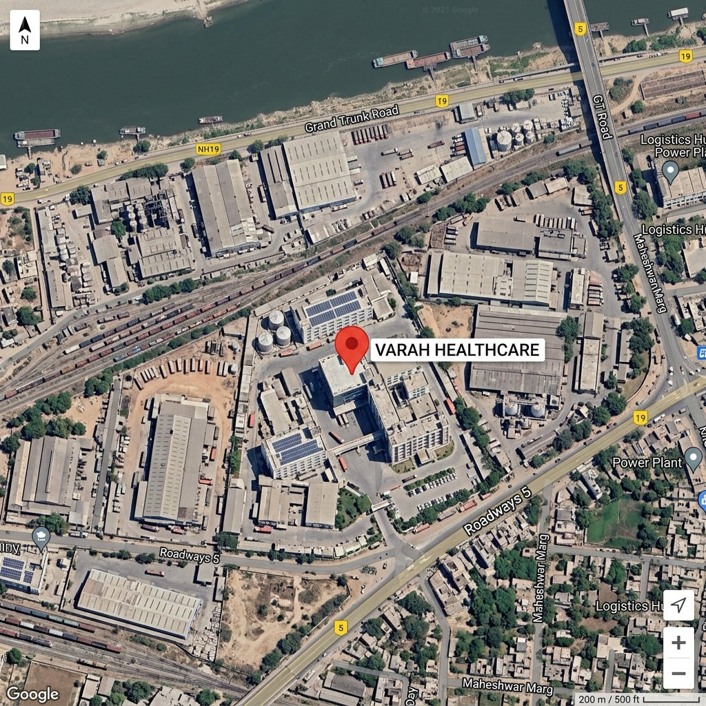Map showing Varah Healthcare location in Saharanpur